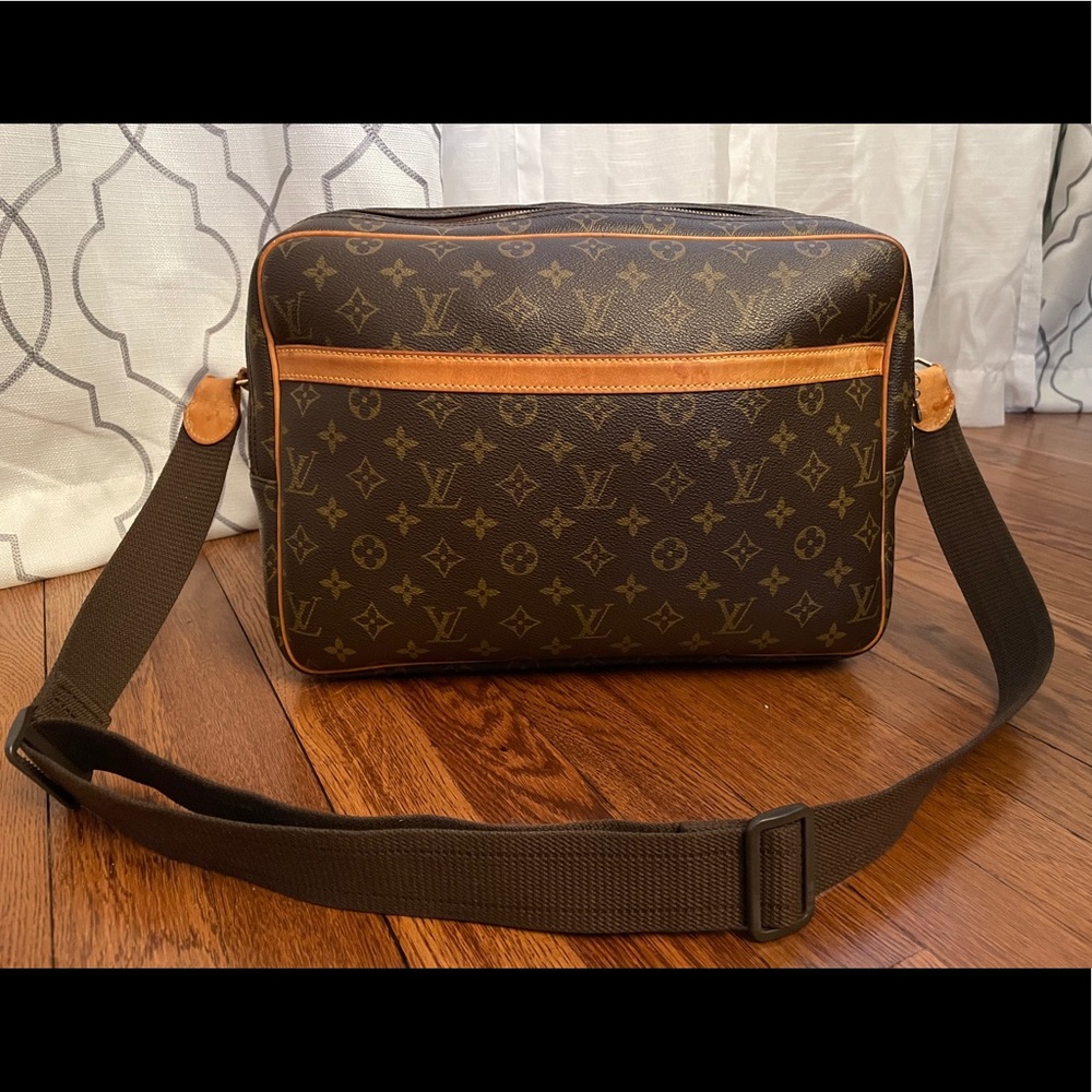💯Authentic LOUIS VUITTON Monogram Reporter GM Bag